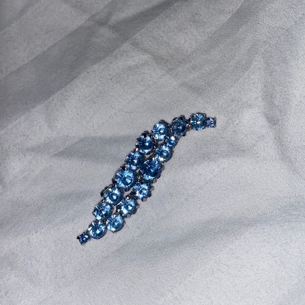 Blue and Silver Brooch